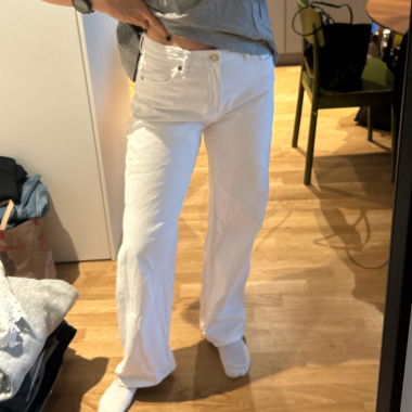 Jeans blancs pour femme, 38