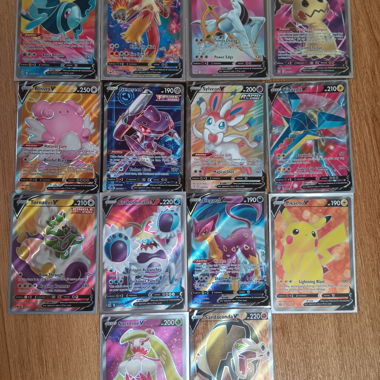 Lotto di 14 carte Pokémon V Full Art