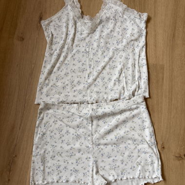 Damen-Short-Pyjama-Set mit Blumenmuster