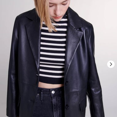 Maje Leather Jacket / Black leather jacket