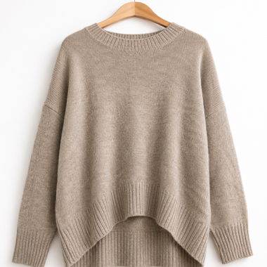 Maglione in maglia beige
