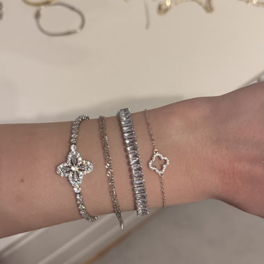 4 braccialetti in argento 925