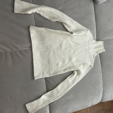 Abito in maglia bianco Zara con collo alto