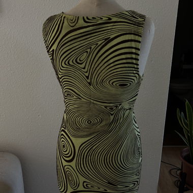 Patterned Sheath Dress Without Sleeves