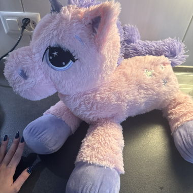 Peluche licorne rose