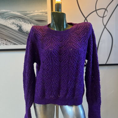 Morgan knit sweater, lilac/purple, size M