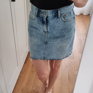 Gonna in denim DRDENIM Mallory, azzurro chiaro, taglia M