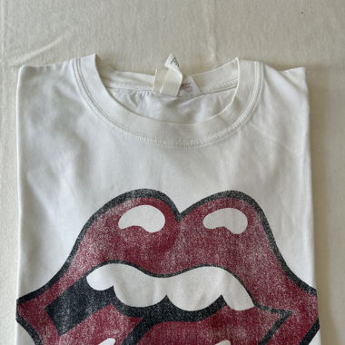 Weißes Rolling Stones T-Shirt – Vintage-Style