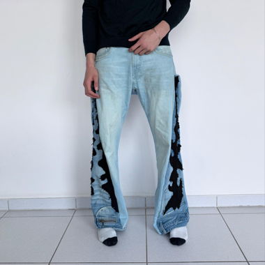 Jeans wide-leg sur mesure