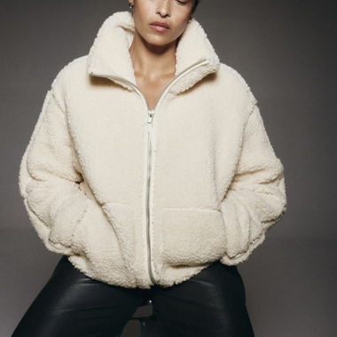 Cream Teddy Fleece Jacket