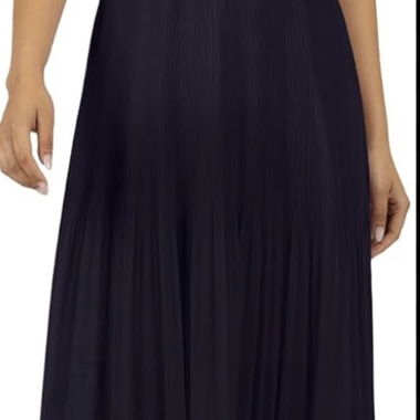 Robe longue plissée bleu marine Apart Fashion