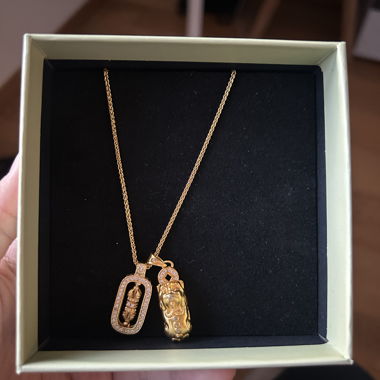 Goldfarbenes Collier Ninina