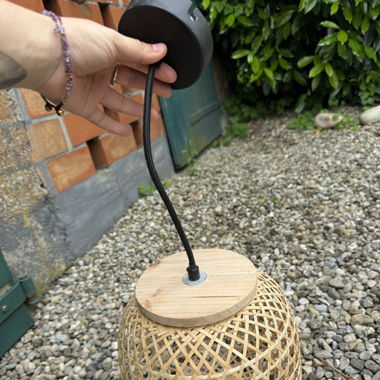 Lampe abat-jour en osier
