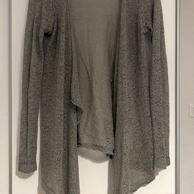 Open Grey Long Vest