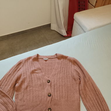 Cardigan rosa antico