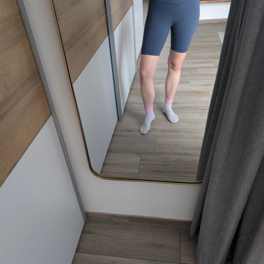 Blue, short bike shorts