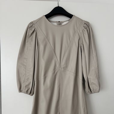 Faux Leather Midi Dress