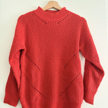 Maglione in maglia arancione