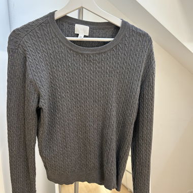 Knitted grey pullover