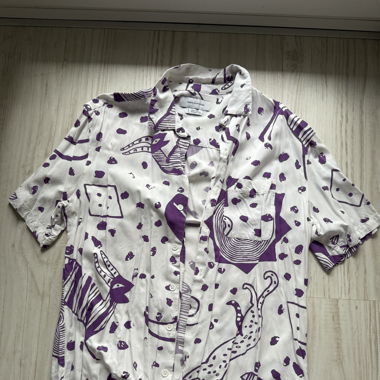Urban Outfitters Animal White Purple Shirt size S