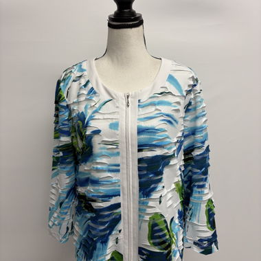 Frank Lyman Lightweight Jacket Gr. 38/40 Blue Floral