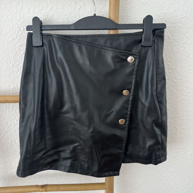 Black Faux Leather Skirt