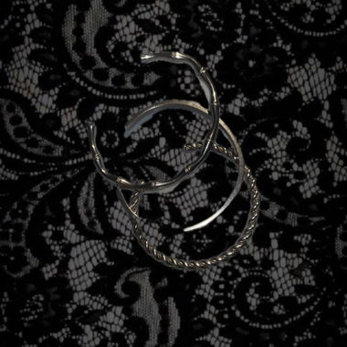 Verstellbares silbernes Armbandset (3)