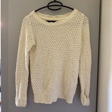 Maglione in maglia bianca
