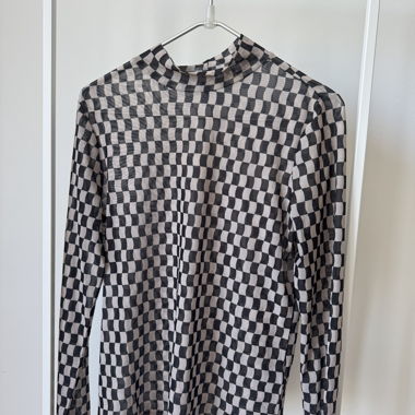 Long-Sleeve Mesh Top