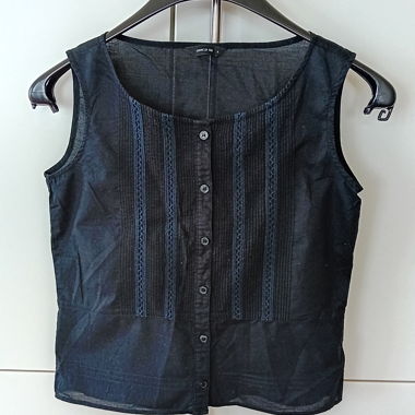 Schwarzes Vesten Top