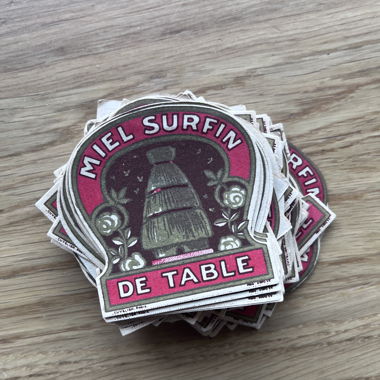 Etiquettes Miel Surfin