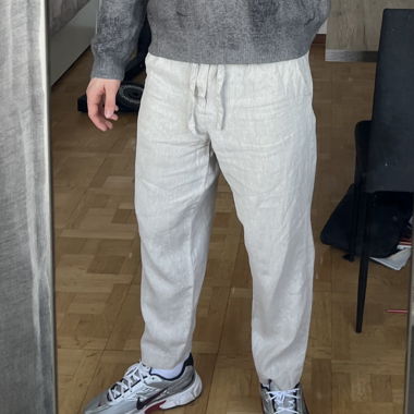 Pantalon beige en lin