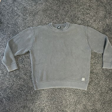 Strick / Knit Sweater Pullover grau Grösse M