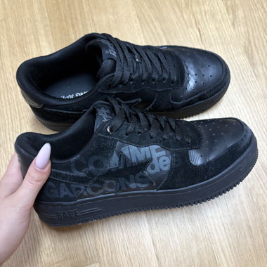 Baskets Bape x comme des garçons 