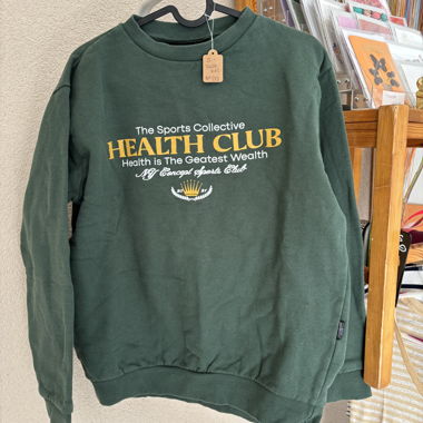 Sweatshirt The Health Club vert