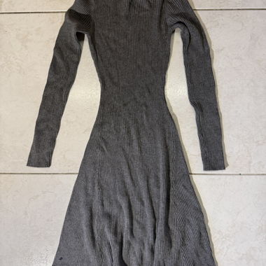 Vestito in maglia grigio a coste TALLY WEiJL XS