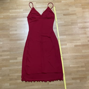 VINTAGE RED SLIP DRESS
