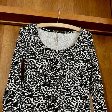 Versatile pattern cotton top, long sleeve