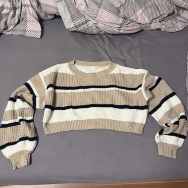 Pull en maille rayé