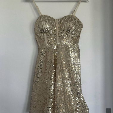 Golden Sequin Dress Unworn Size S