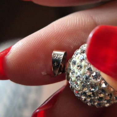 Ciondolo in Argento 925 con strass