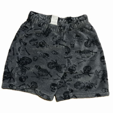 Pantaloncini da Pigiama Grigi con Teschio