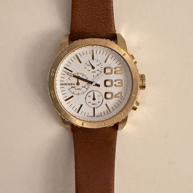 Diesel Chronographenuhr mit Lederarmband