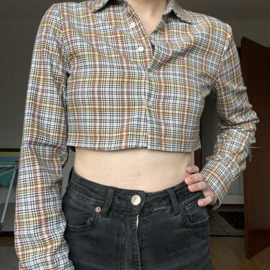 Primark Cropped Plaid Shirt
