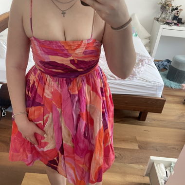 Robe à bretelles multicolore