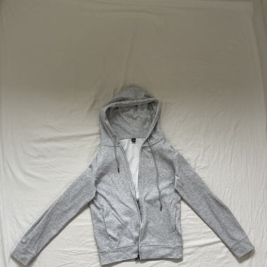 Splash grey zip-up hoodie