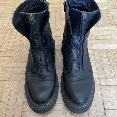 Bottes en cuir noires Varese