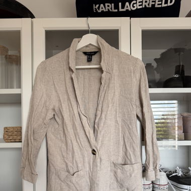 Leinen Blazer in beige