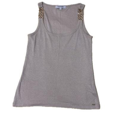 Morgan beige chain-strap tank top S