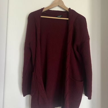 KNIT JACKET UNUSED RED SIZE M